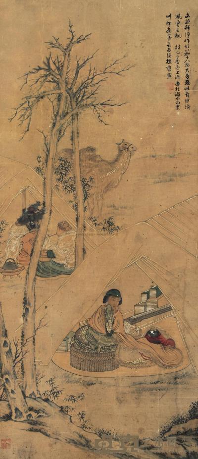 曹寅 己巳（1689）年作 文姬归汉 立轴 93.5×41cm
