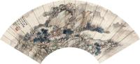 莲溪 甲戌（1874）年作 山雨欲来风满楼 扇片