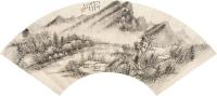 张石园 辛巳（1941）年作 山居图 镜框
