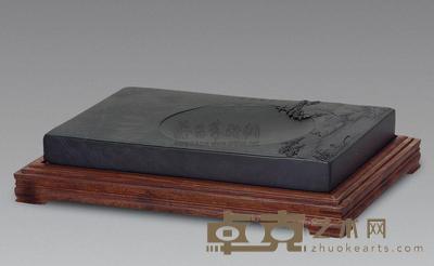 端砚秋江独钓 25×17cm