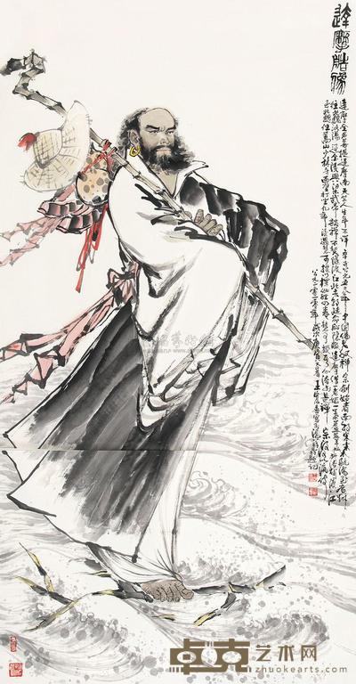 王宏喜 2010年作 达摩造像 镜片 178.5×95cm