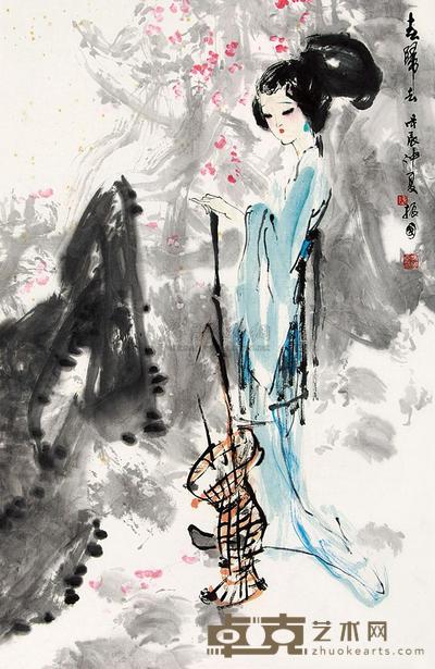 陈振国 戊辰（1988）年作 春归去 立轴 67.5×44.5cm