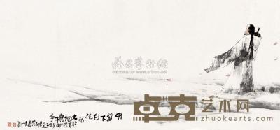 赵青仲 己巳（1989）年作 宝玉出走 镜片 48.2×103.5cm