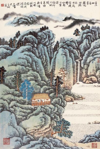 宋玉麟 细笔山水 镜心