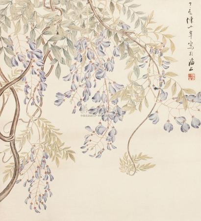 陈小翠 1947年作 紫藤 立轴
