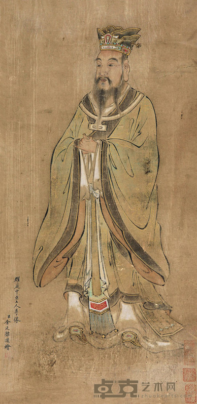 金廷标 耀庭尊像 立轴 57×29cm