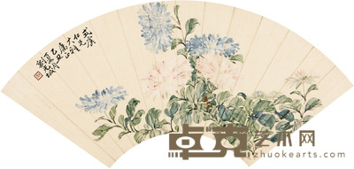 刘子久 1925年作 秋韵 扇面 18×48cm