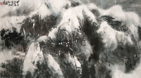 崔森茂 1984年作 雪景 镜框