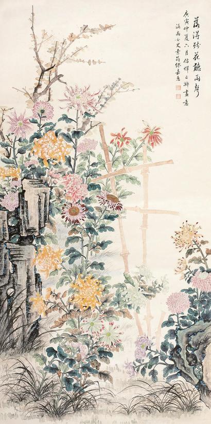 缪嘉惠 1890年作 菊花 镜心