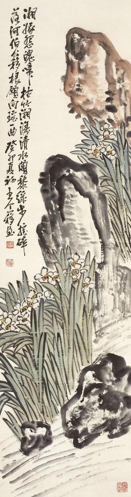 王个簃 花卉 立轴