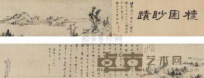 李流芳 1617年作 山水书法 手卷 32.5×289cm