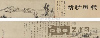李流芳 1617年作 山水书法 手卷 32.5×289cm
