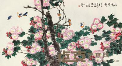 周彦生 2006年作 秋风醉舞 镜框 97×181cm