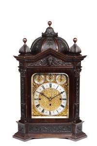 约1880—1900年 英国红木雕花台钟