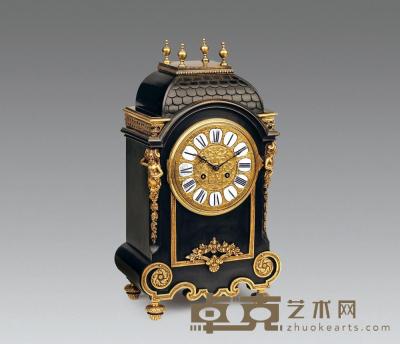 约1870年 法国宗教风格镶铜饰台钟 高44.5×宽25×厚14cm