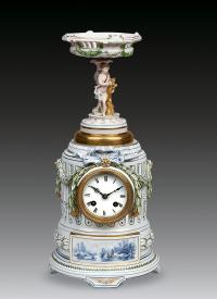 约1880—1890年 法国埃皮纳勒彩绘瓷钟