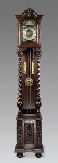 约1890-1900年 德国橡木雕花落地钟