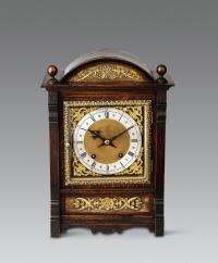 约1900-1910年 德国橡木镶铜饰维多利亚风格台钟