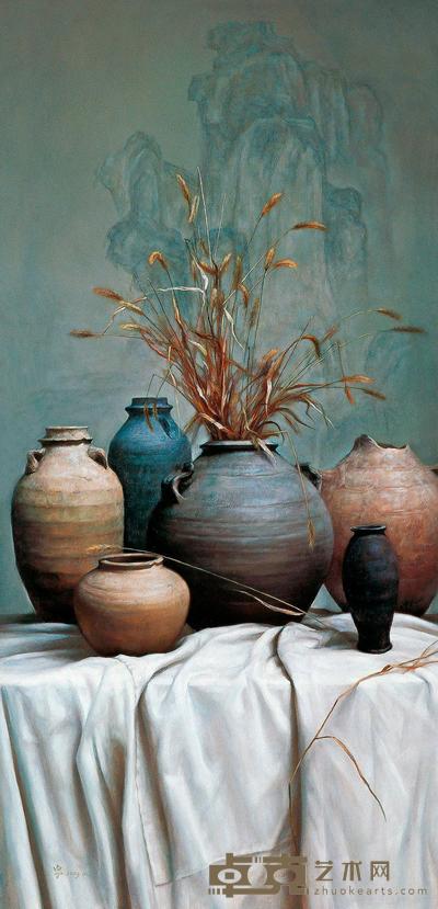 周泉 2009年作 文明之光 125×60cm