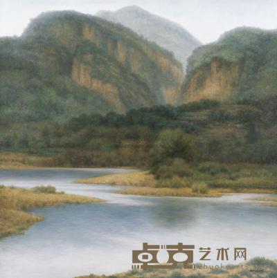 李胜民 2007年作 山水图 160×160cm