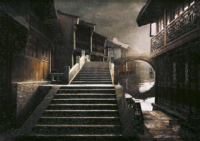 王其钧 2011年作 隔桥橹声