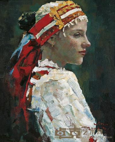 林永康 2006年作 俄罗斯少女 61×50cm