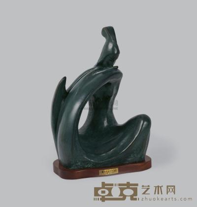 李炳荣 2008年作 《笛》—“春江花月夜”群雕之一 48×33×25cm