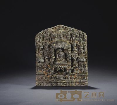 11-13世纪 合金铜铸释迦牟尼佛传故事佛龛 高34cm