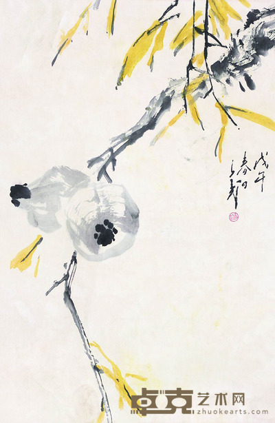 王子武 石榴 镜片 67×44cm
