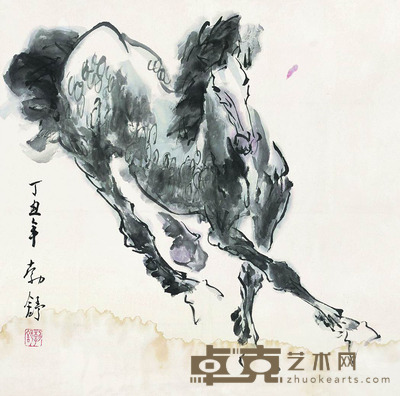 刘勃舒 马 镜片 68×68cm