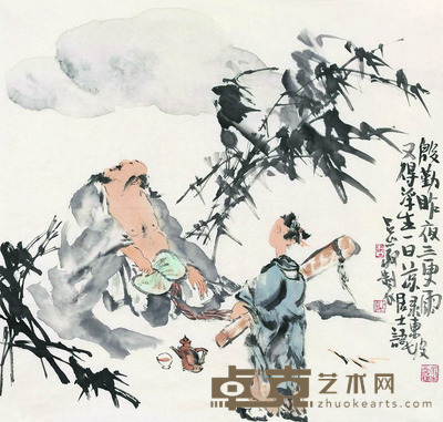 梁占岩 人物 软片 69×69cm