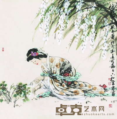 冯远 惊蛰 软片 70×69cm