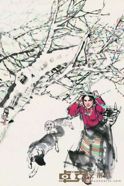 史国良 人物 托片 68×46cm