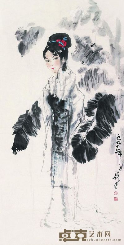 罗镜泉 人物 软片 136×70cm