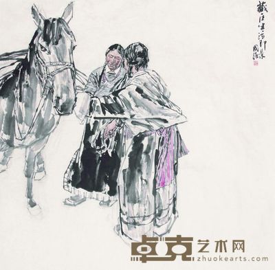 马国强 人物 镜片 123×122cm