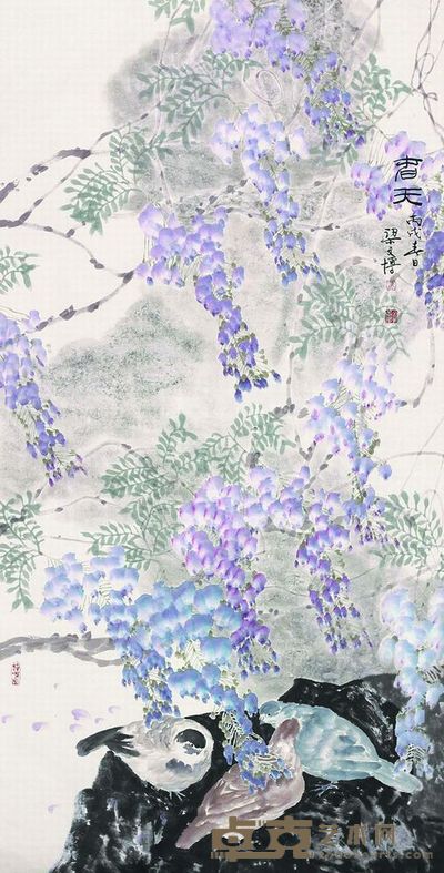梁文博 春天 托片 137×70cm