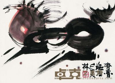 韩美林 马 镜片 56×76cm