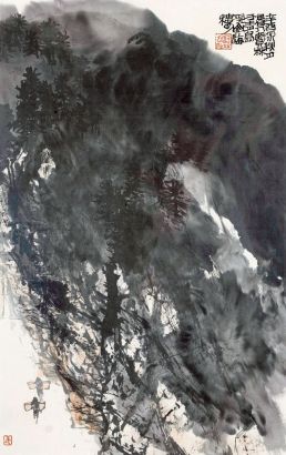 姜宝林 1981年作 深山秋月 镜片