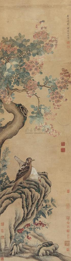 汪承霈 花鸟 立轴