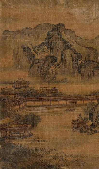 李唐 （款） 消夏图 立轴