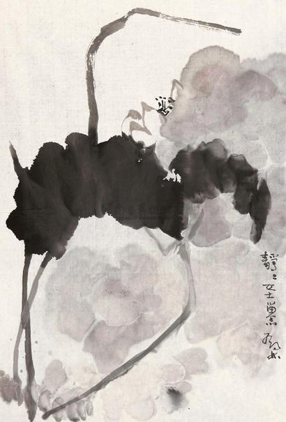 邓林 荷花 镜心