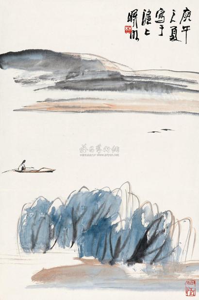 林曦明 江南小景 立轴