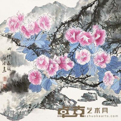 郭怡琮 花卉 立轴 59×59cm