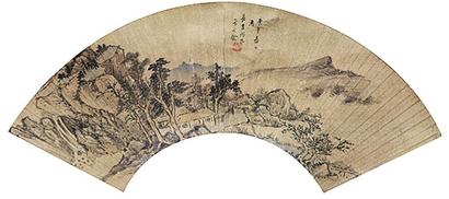 卞文瑜 山水 扇片