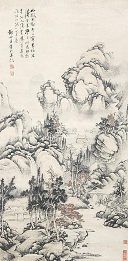谢时臣 山水 立轴
