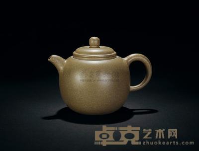 江峰制 抱缘壶 青灰泥 高8cm