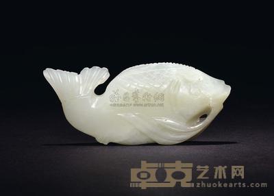 民国 白玉鱼 长8cm