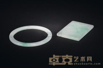 清 翠玉平安牌•翠玉环珮 尺寸不一