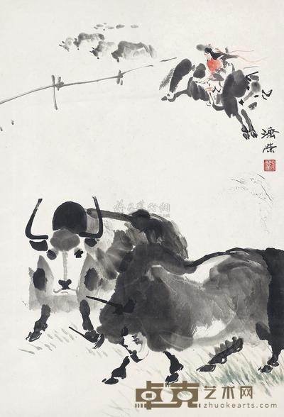 刘济荣 牦牛 立轴 66×45cm