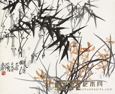 刘昌潮 兰竹 镜片 29×36cm